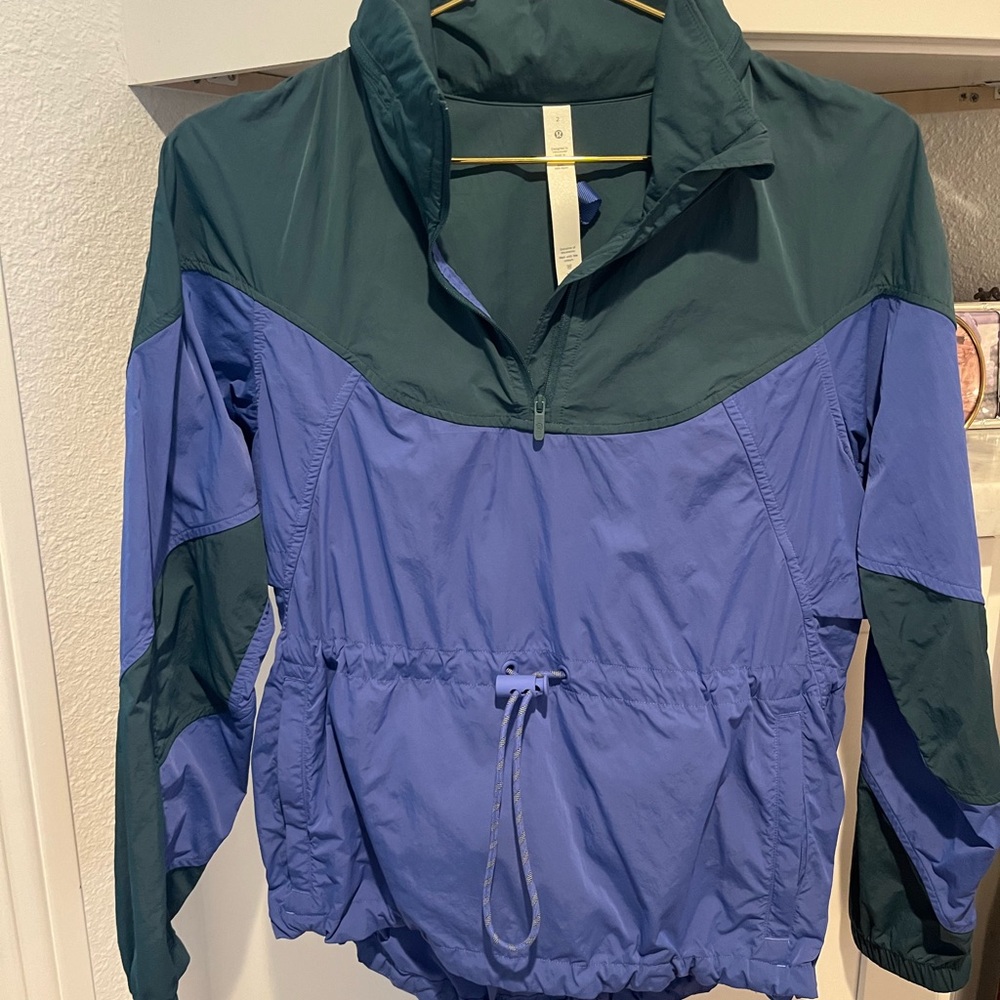 Lululemon Athletica Green and Purple Hooded Jacket